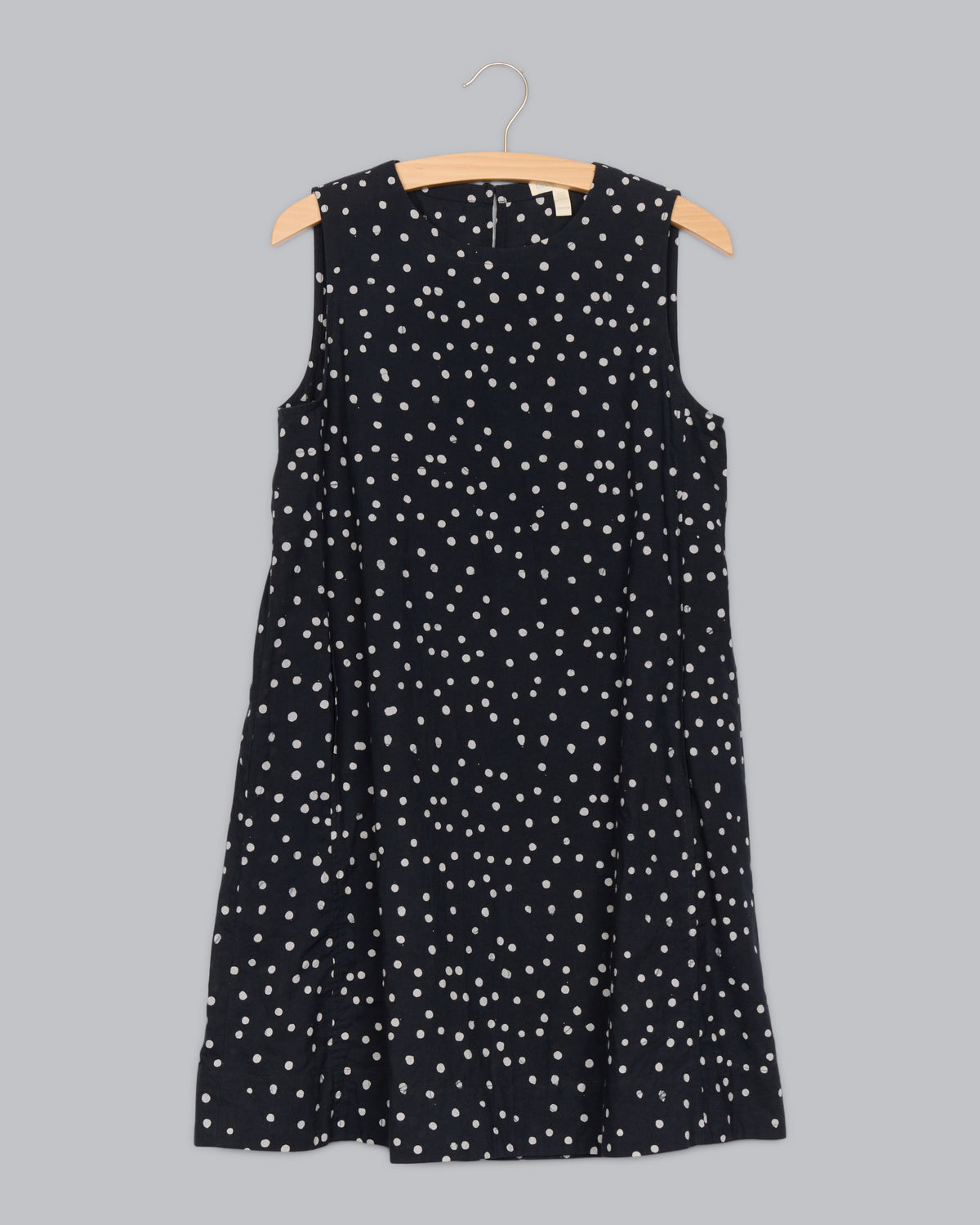 Hand Printed Cotton Dot Dress