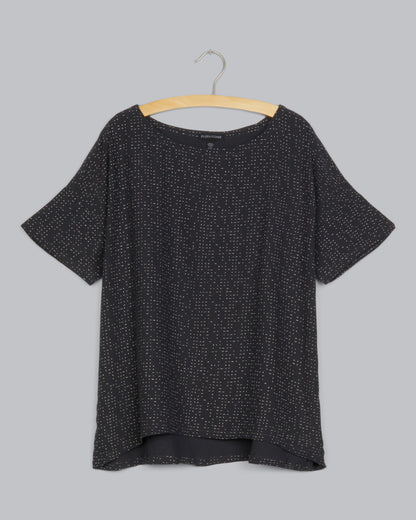Morse Code Tencel Viscose Crepe Shirt