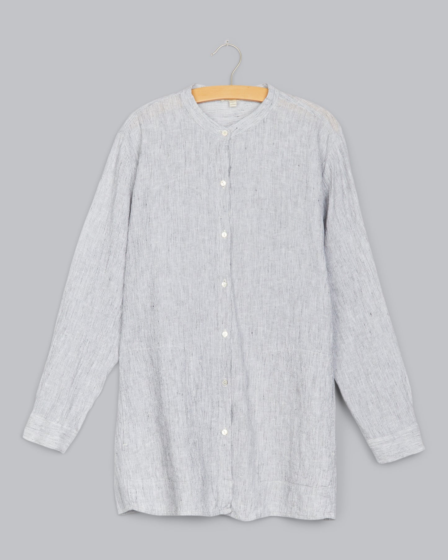 Striped Crinke Organic Linen Shirt