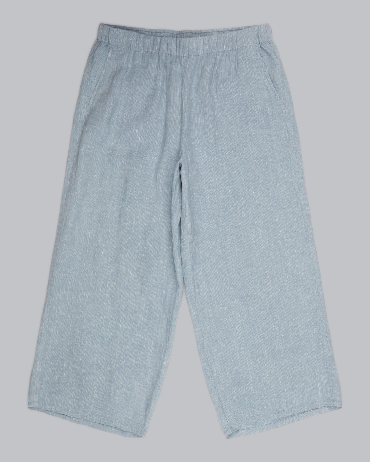 Striped Crinke Organic Linen Pant