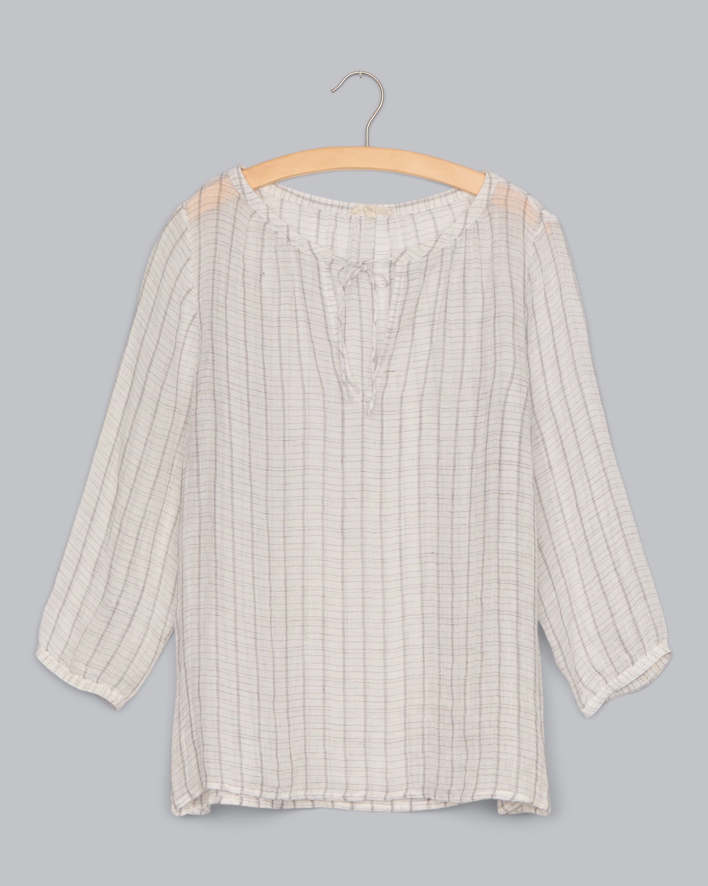 Yarn-Dyed Linen Gauze Shirt