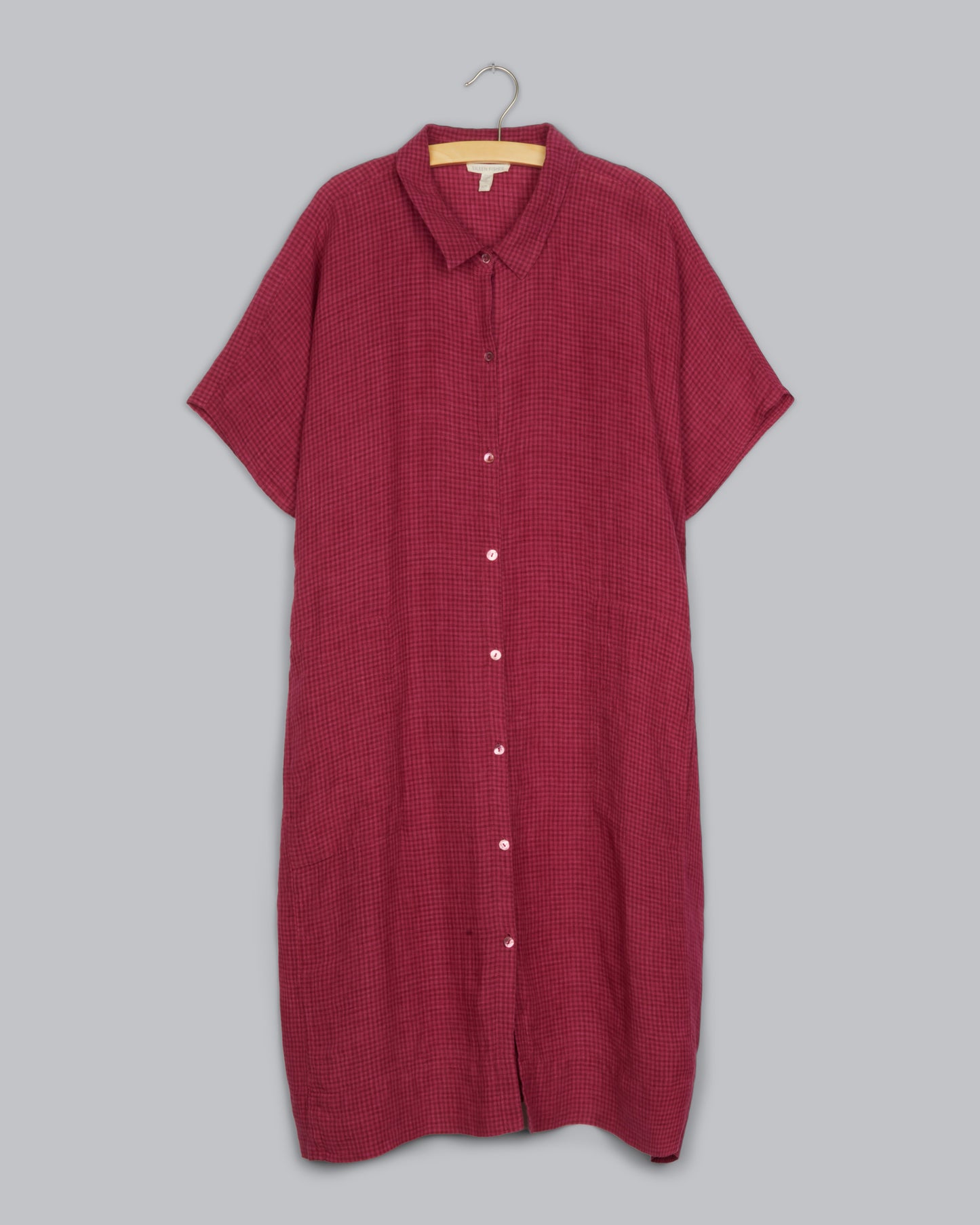 Organic Linen Check Dress