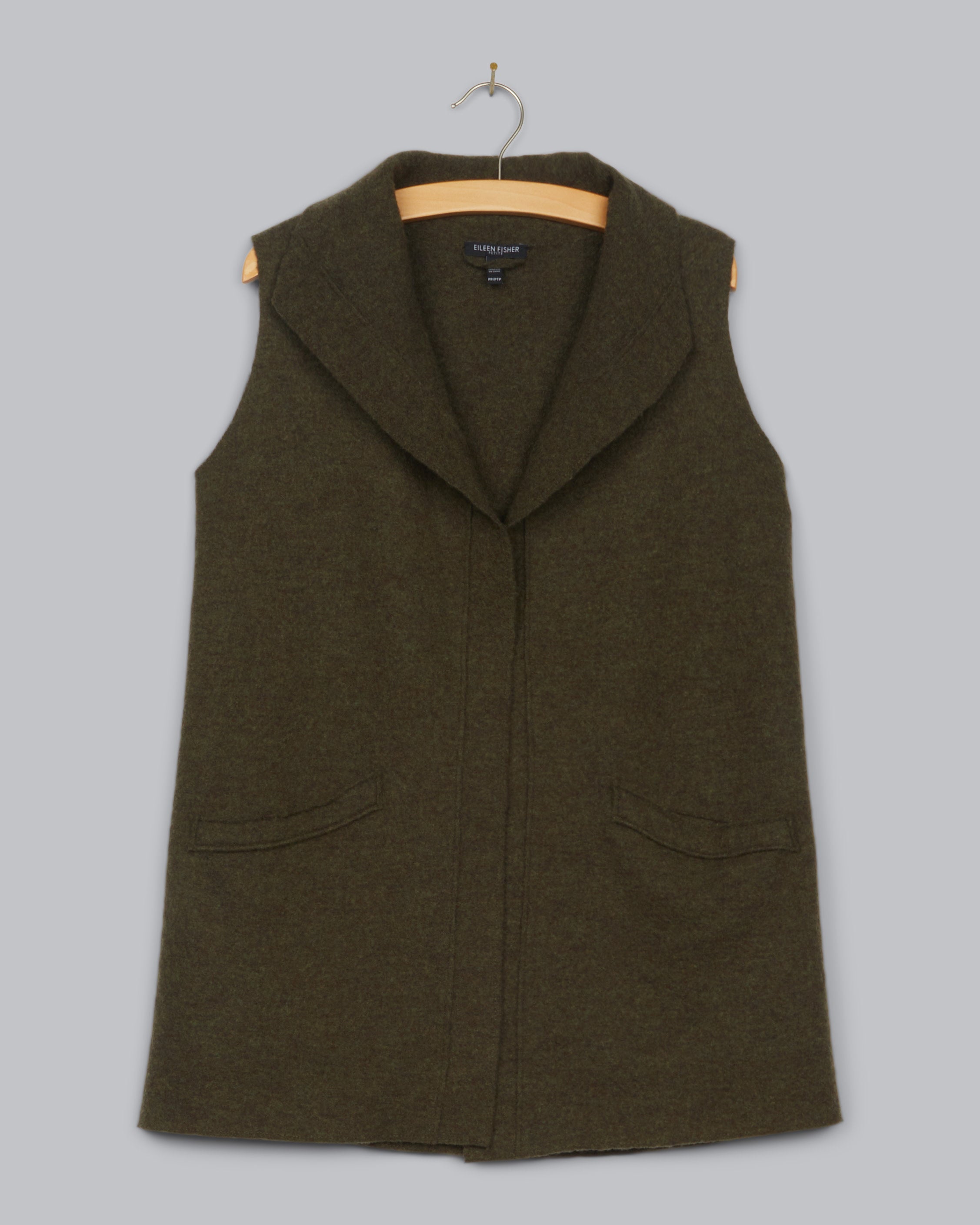 Eileen fisher boiled wool vest deals
