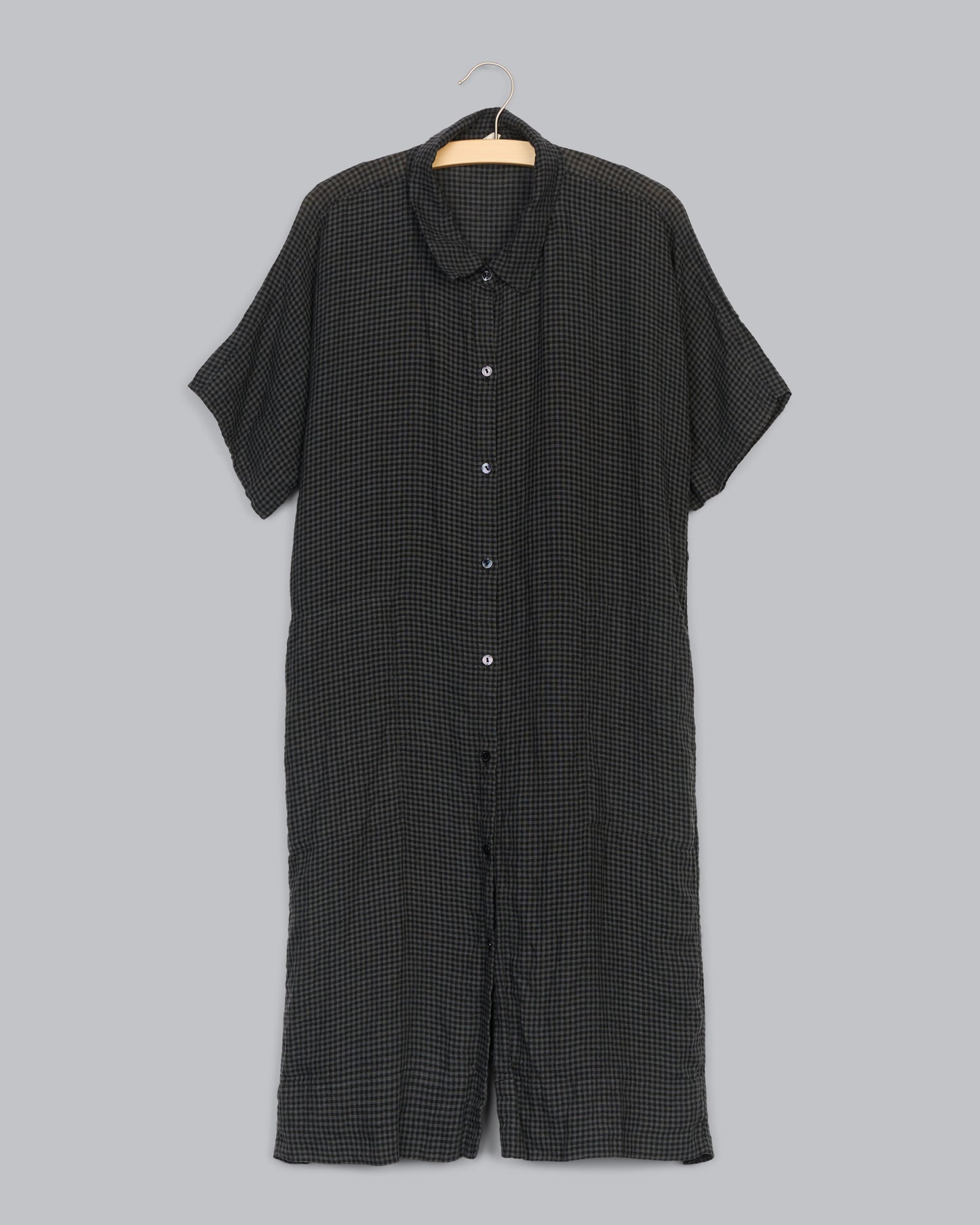Organic Linen Check Dress