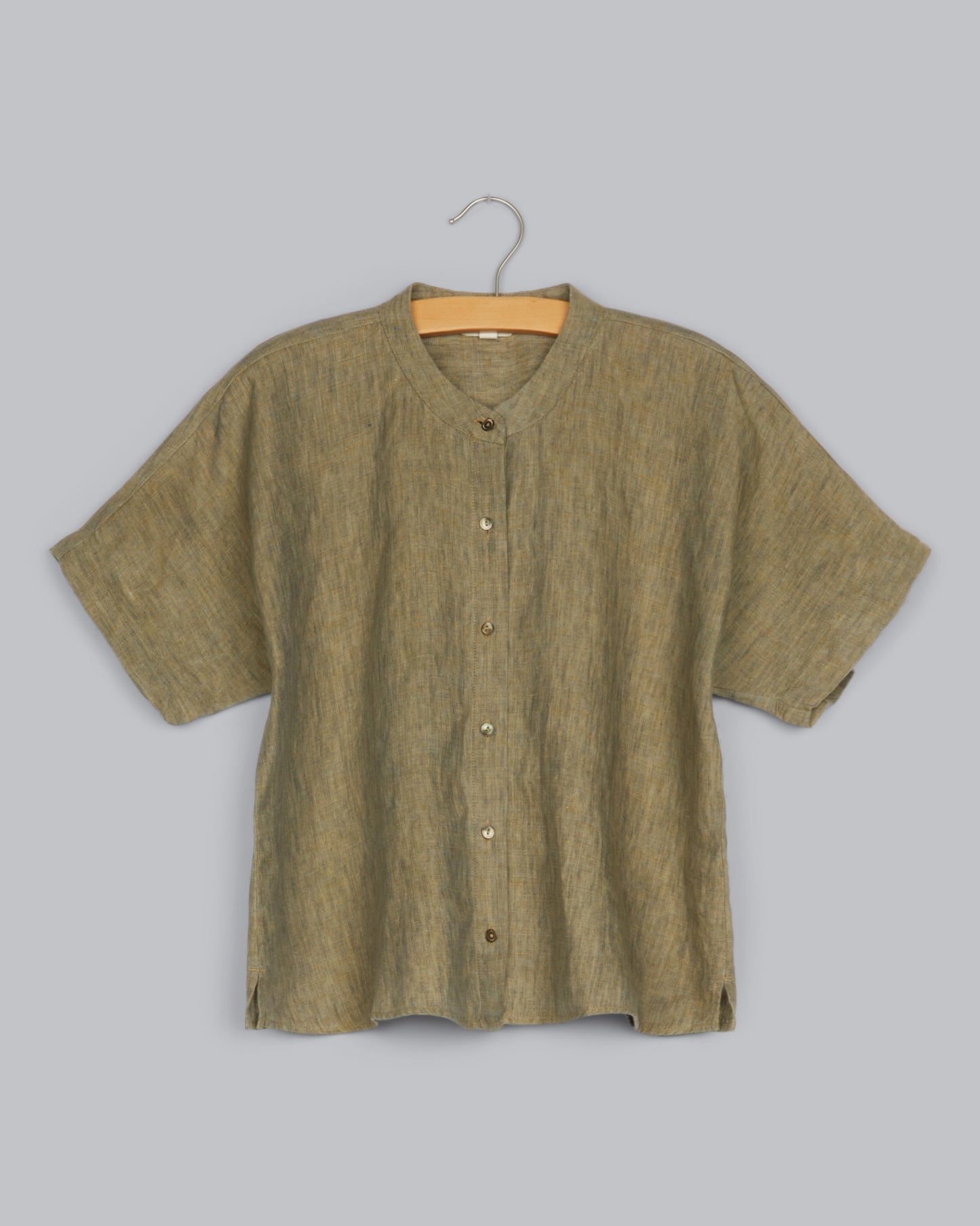 Washed Organic Linen Delave Shirt