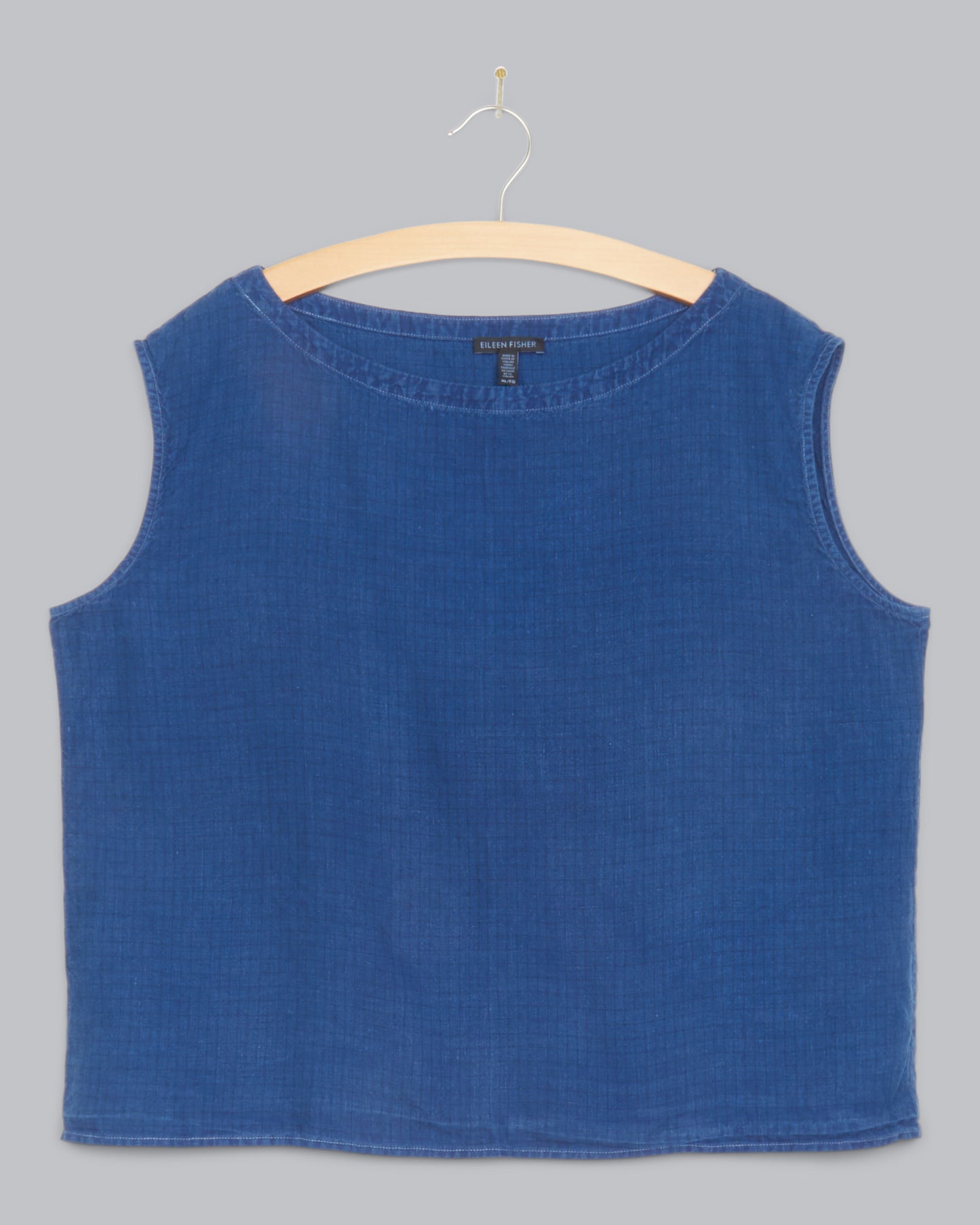 Woven Linen Grid Tank