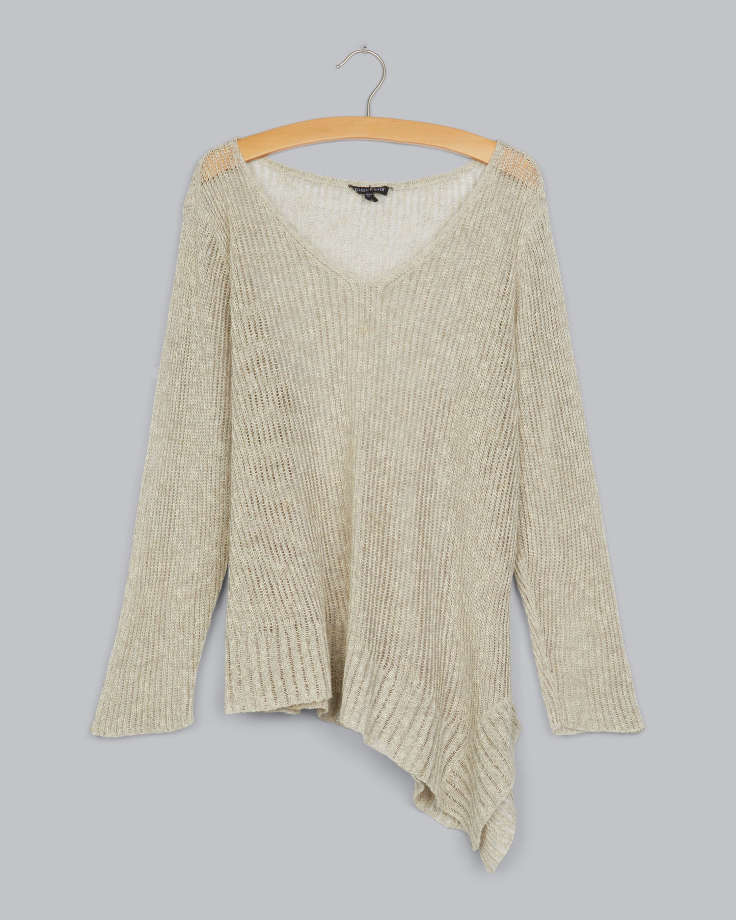 Airy Linen Grain Rib Pullover
