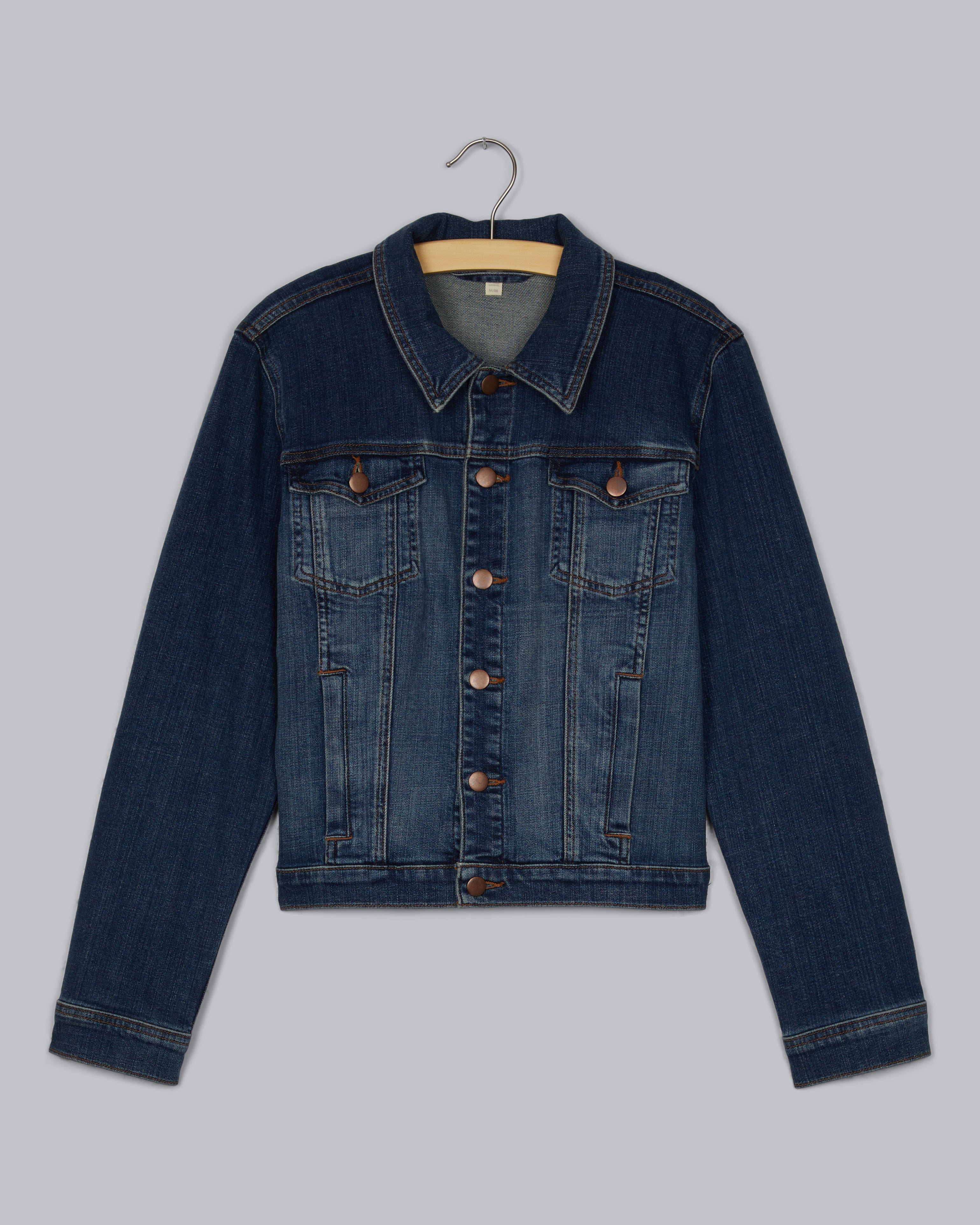 Organic cotton denim jacket deals