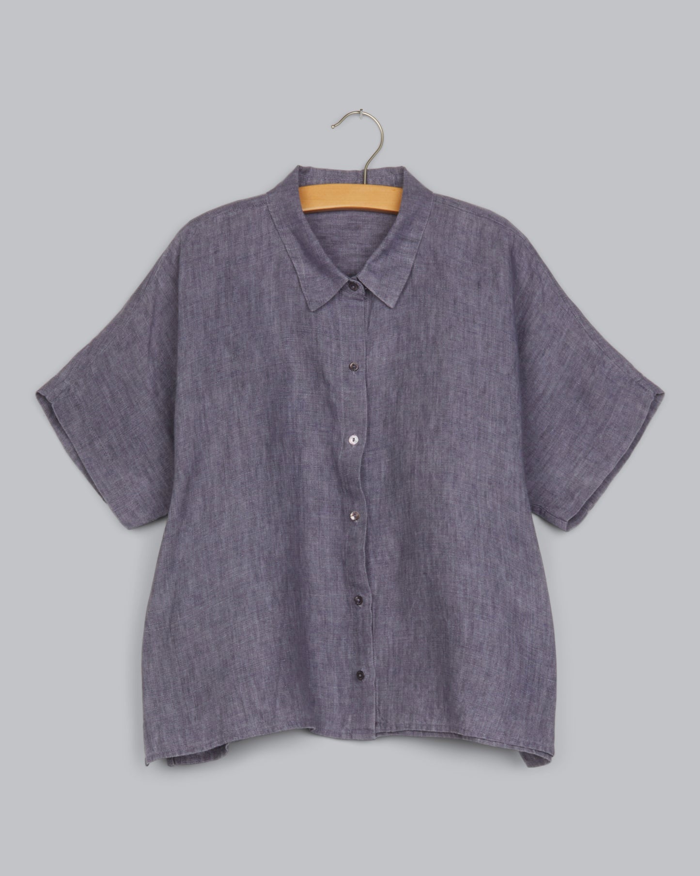 Washed Organic Linen Delave Shirt