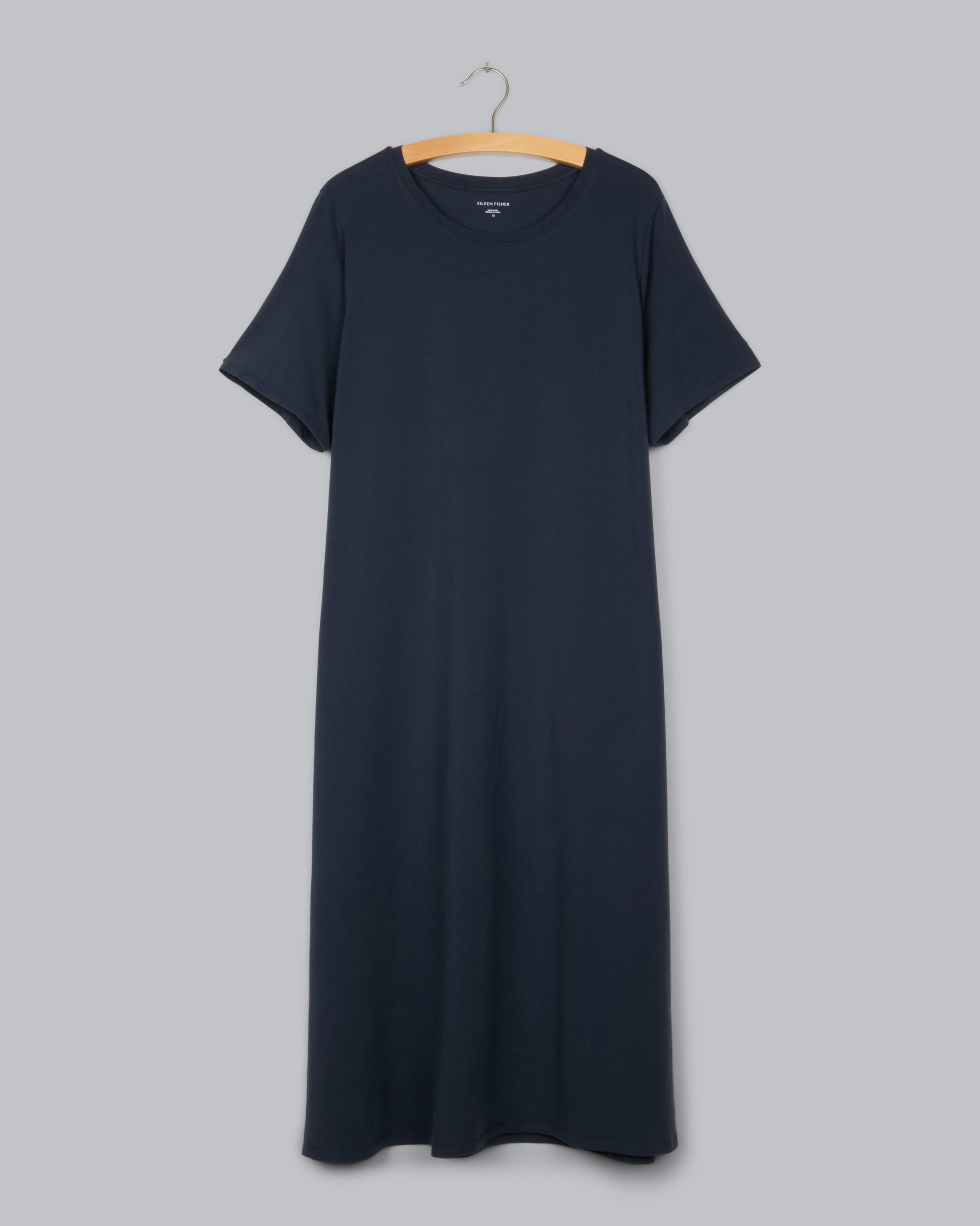 Organic Cotton Stretch Jersey Rib Dress – Eileen Fisher Renew