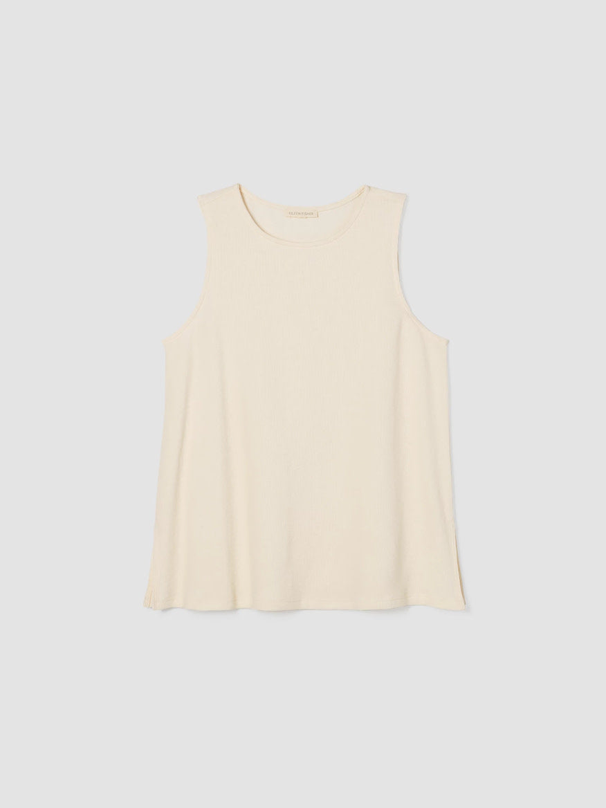 Organic Cotton Slubby Rib Knit Crew Neck Tank – Eileen Fisher Renew