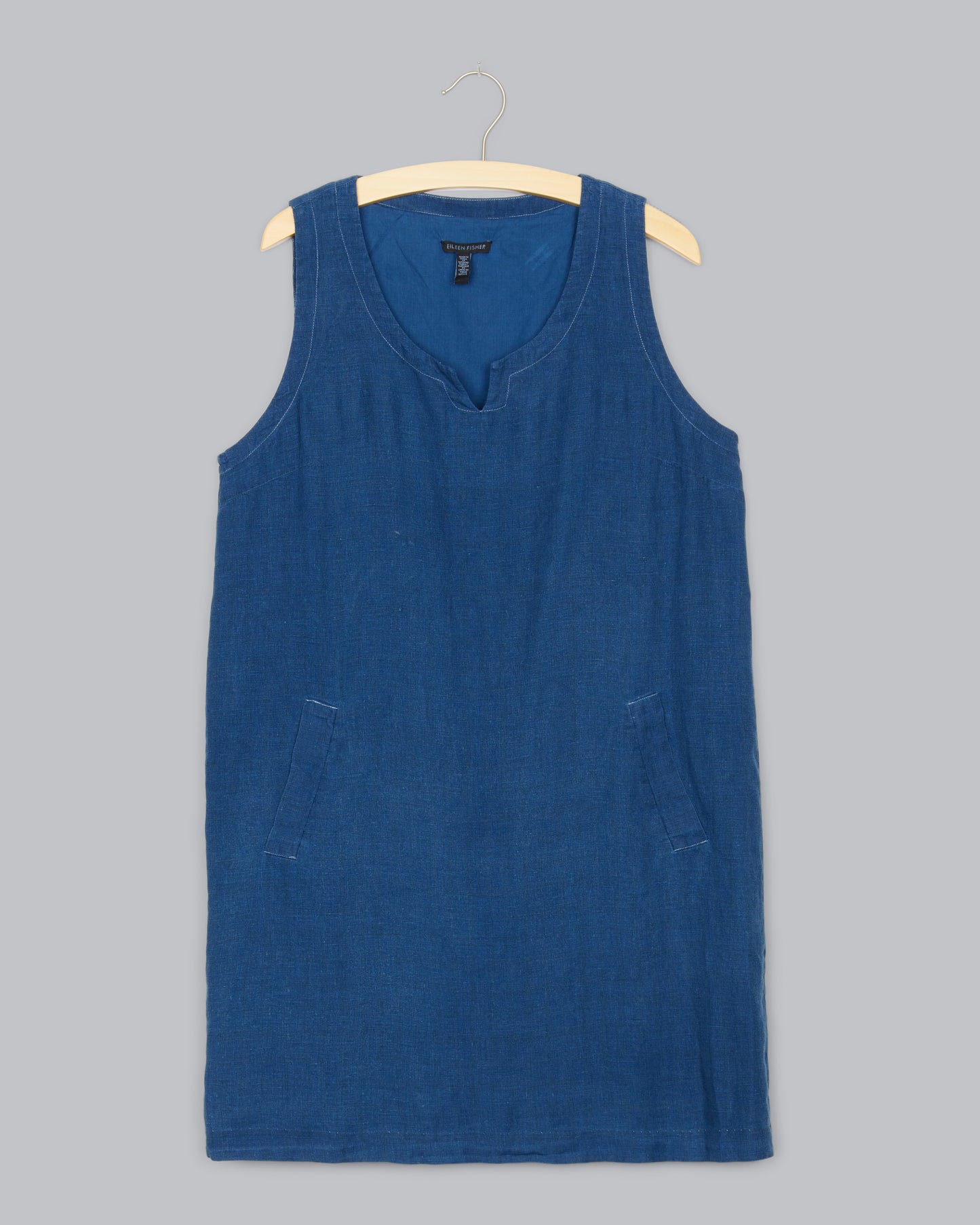 Organic Linen Gingham Slub Dress