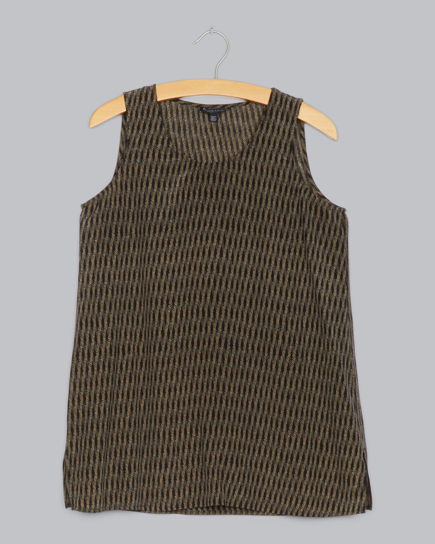Chevron Printed Silk Tank