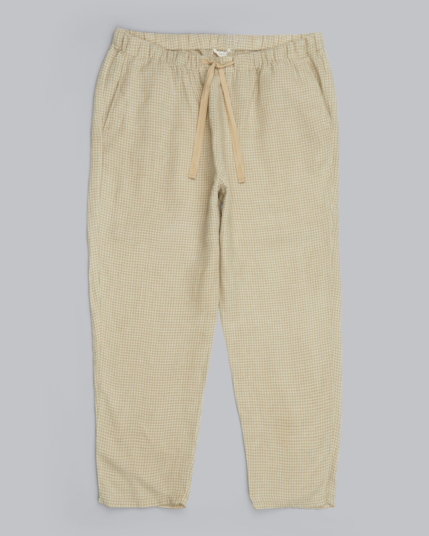 Organic Linen Check Pant