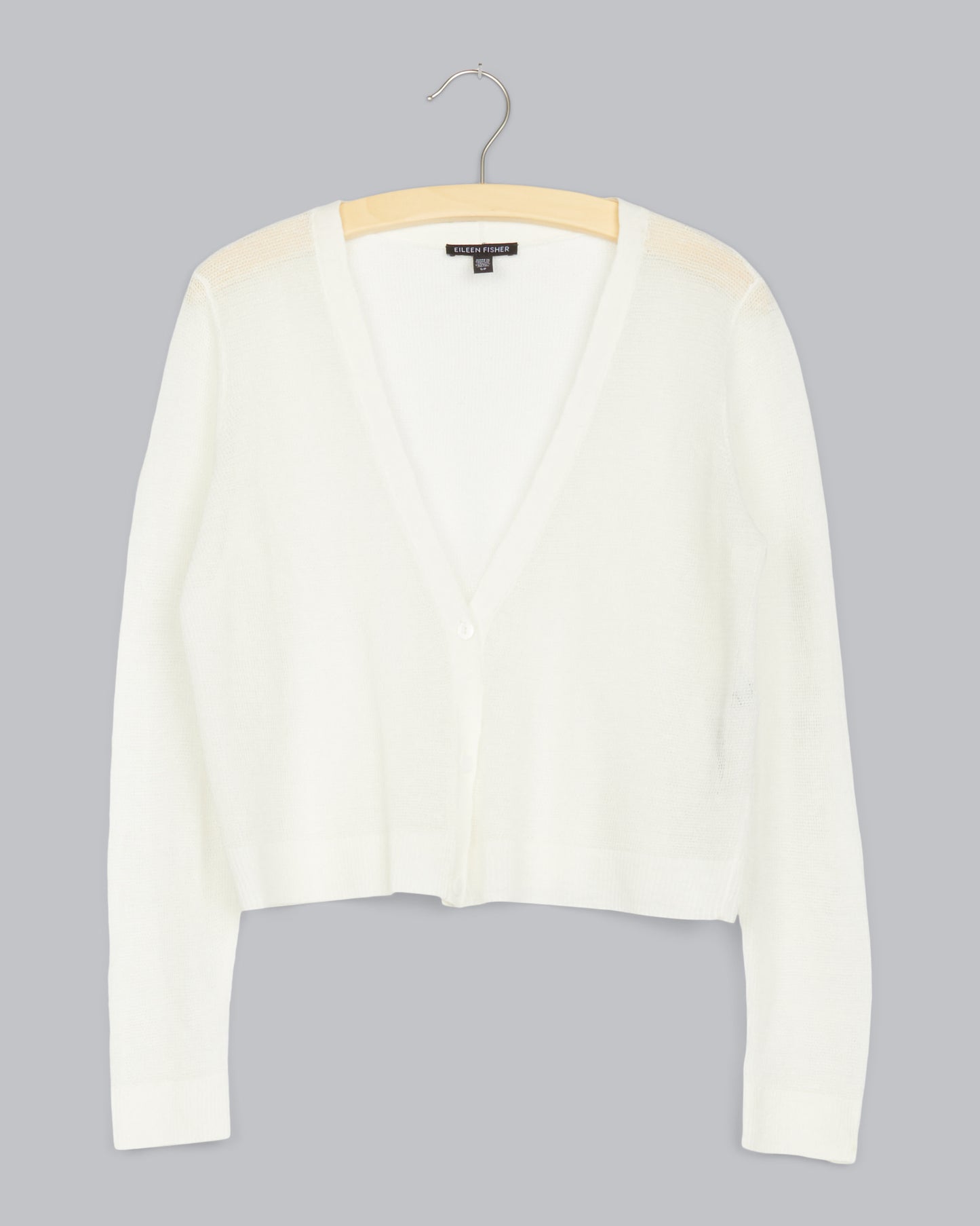 Fine Organic Linen Crepe Knit Cardigan
