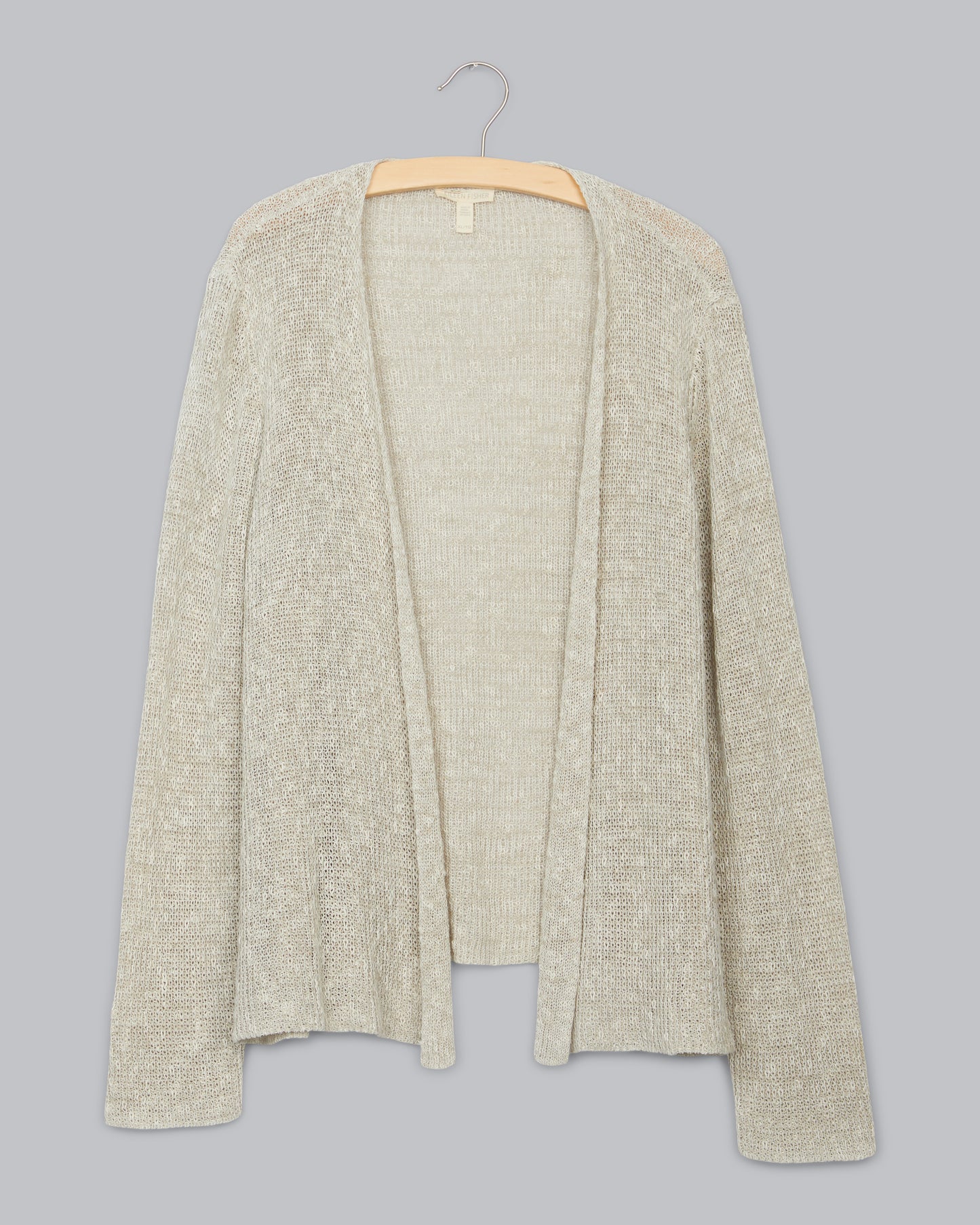Organic Melange Linen Grain Knit Cardigan