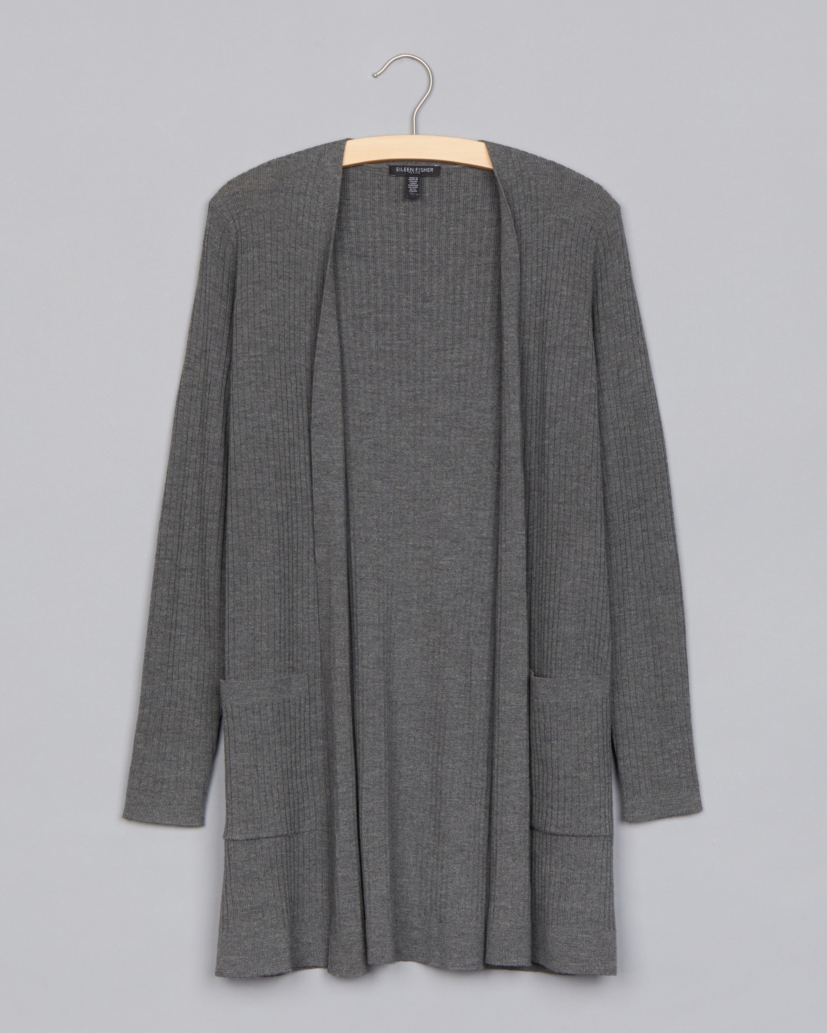 Washable Wool Crepe Rib Cardigan – Eileen Fisher Renew