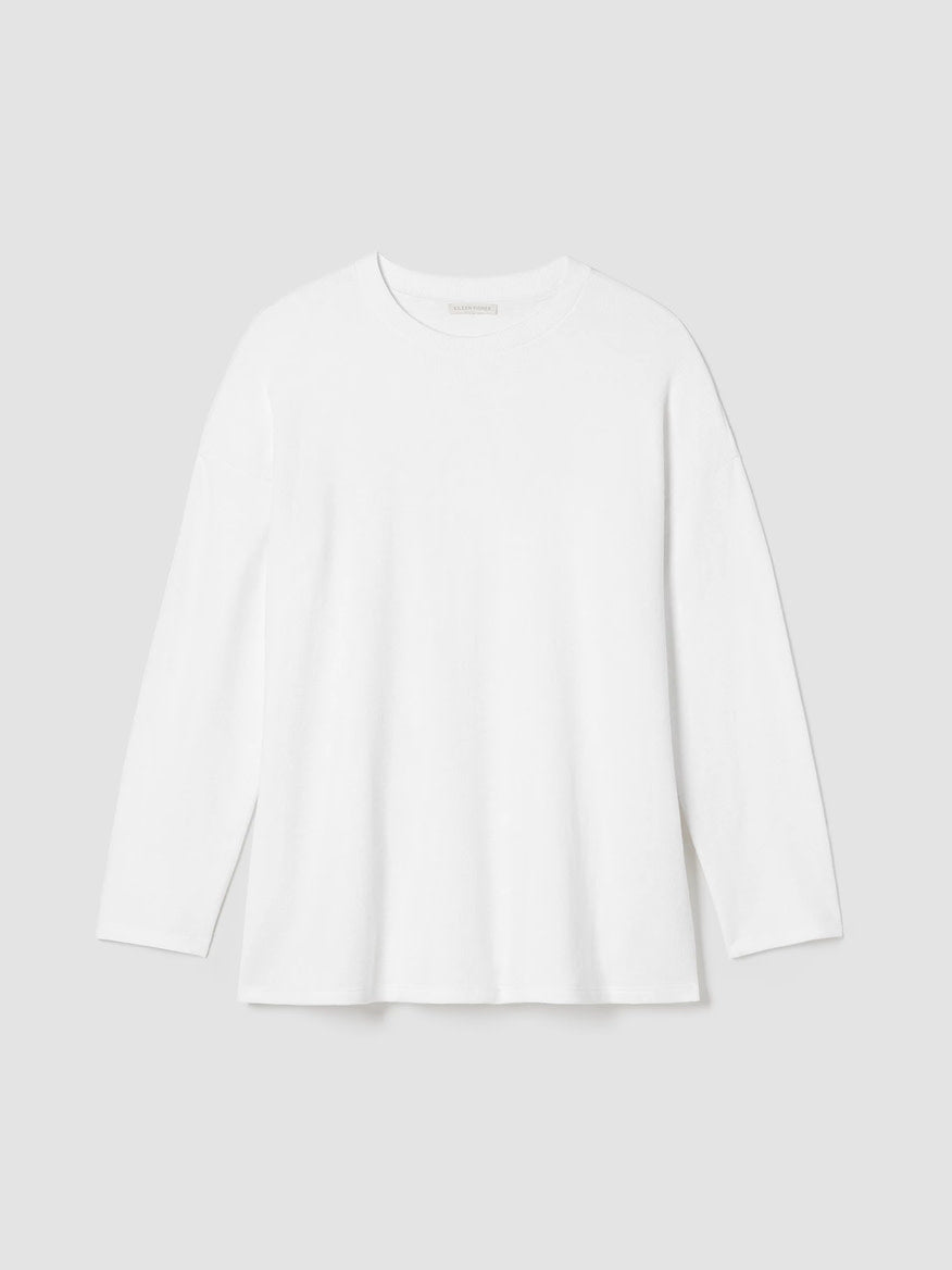 Organic Cotton Slubby Rib Knit Crew Neck Top – Eileen Fisher Renew