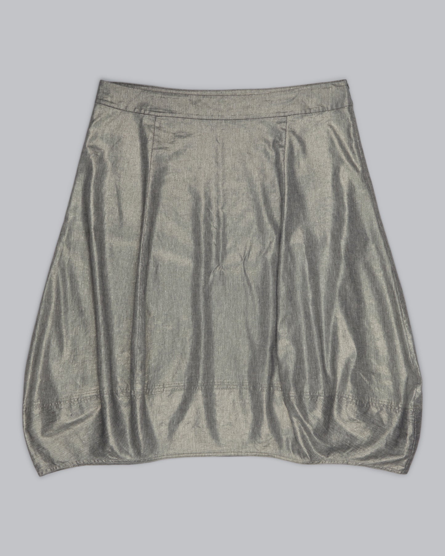 Hammered Silk Satin Skirt