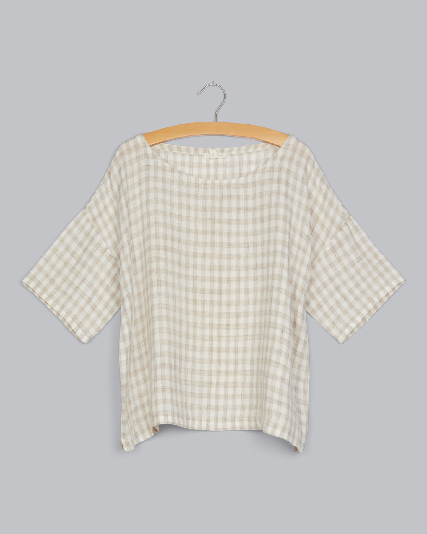 Organic Linen Gingham Slub Shirt