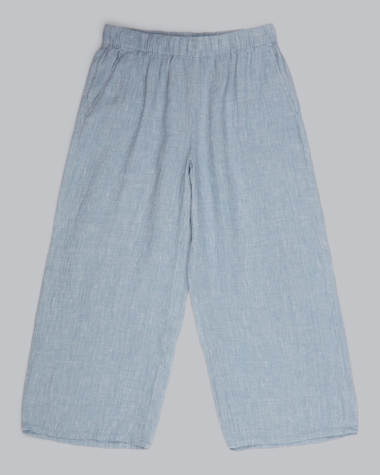 Striped Crinke Organic Linen Pant