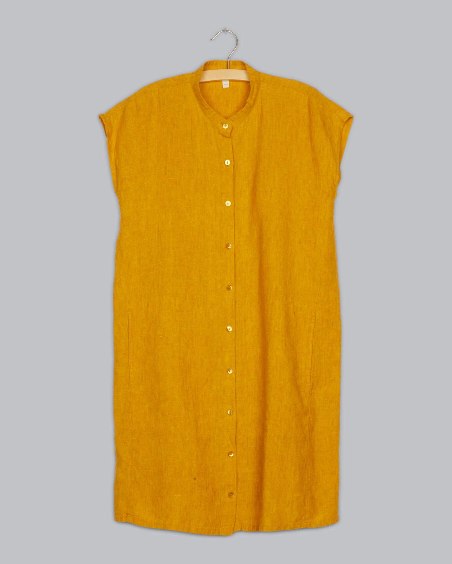 Washed Organic Linen Delave Dress