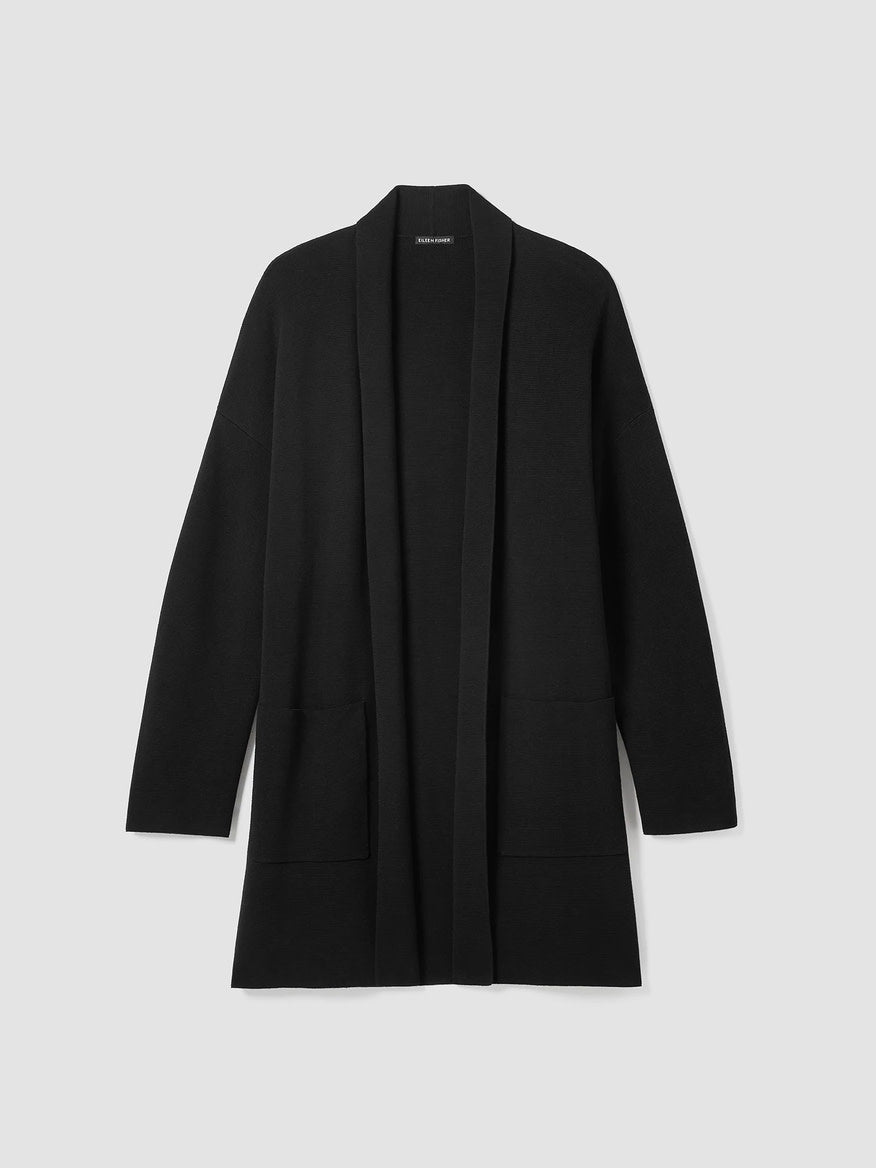 Silk and Cotton Interlock Long Cardigan – Eileen Fisher Renew