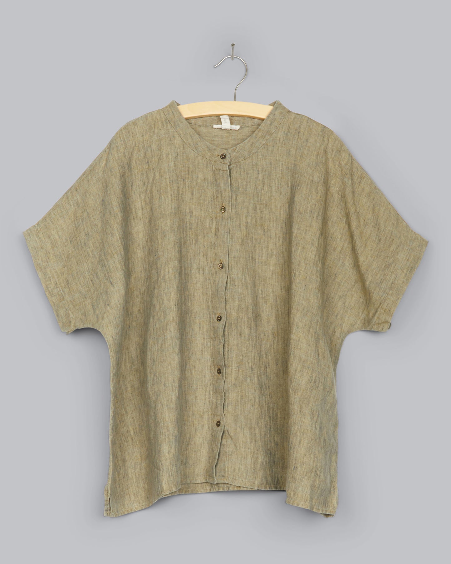 Washed Organic Linen Delave Shirt