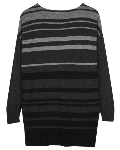Merino Jersey Tonal Stripe Pullover