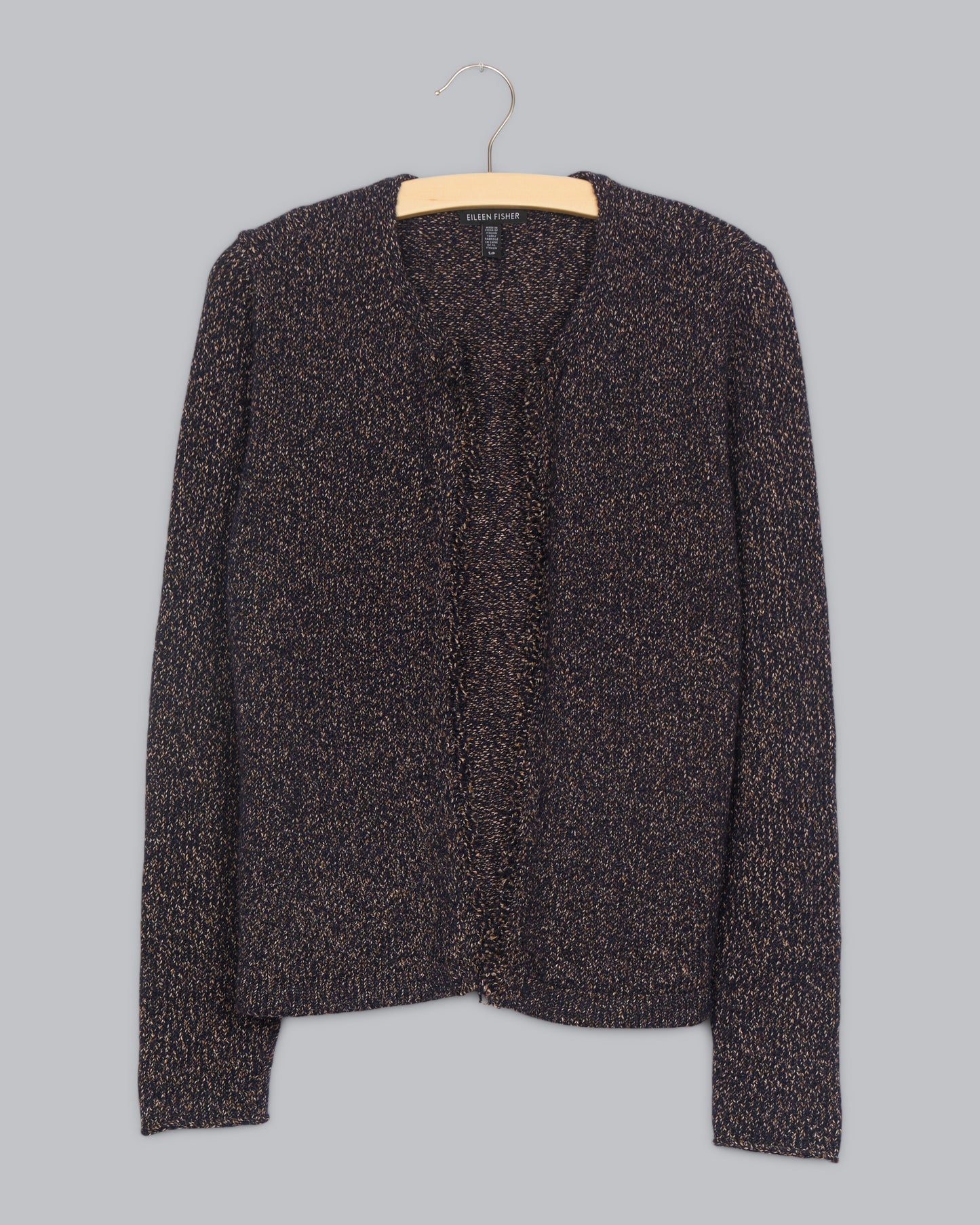 Wool Recycled Cotton and Stretch Twill Cardigan