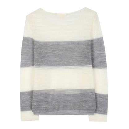 Sheer Boucle Slub Pullover