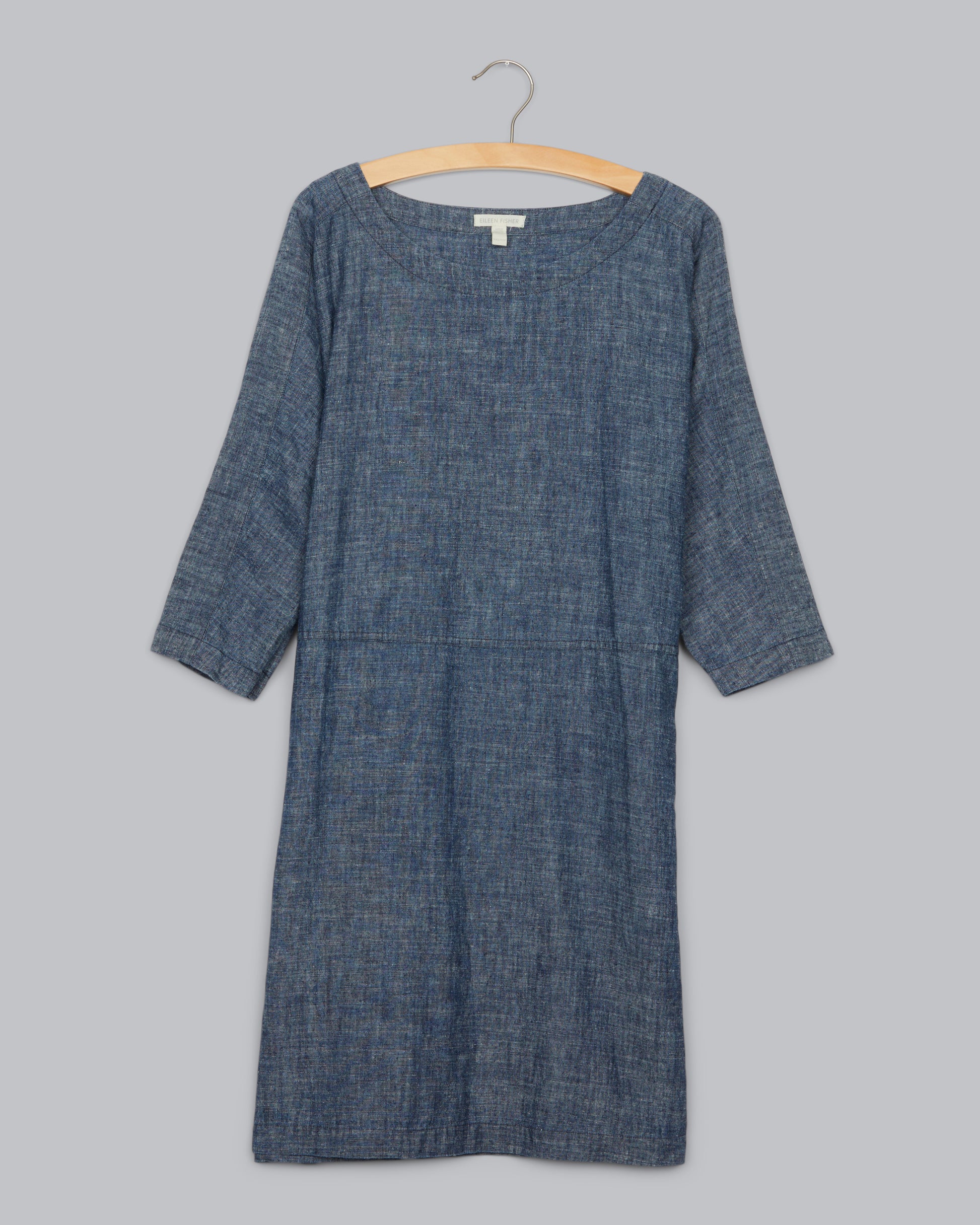 Hemp & Organic Cotton Chambray Dress – Eileen Fisher Renew
