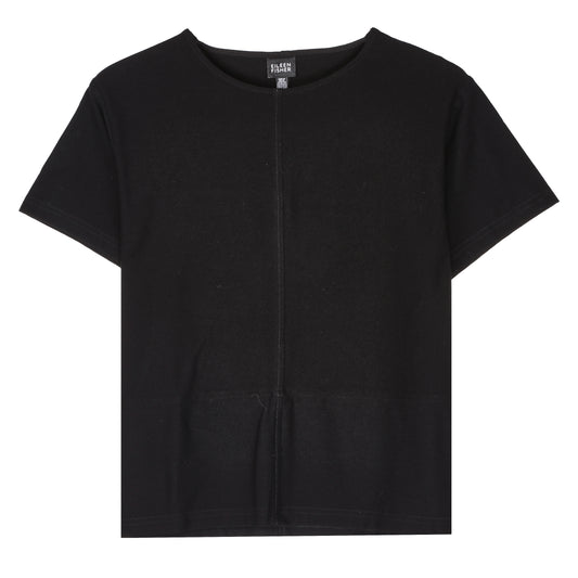Resewn Washable Stretch Crepe T-Shirt
