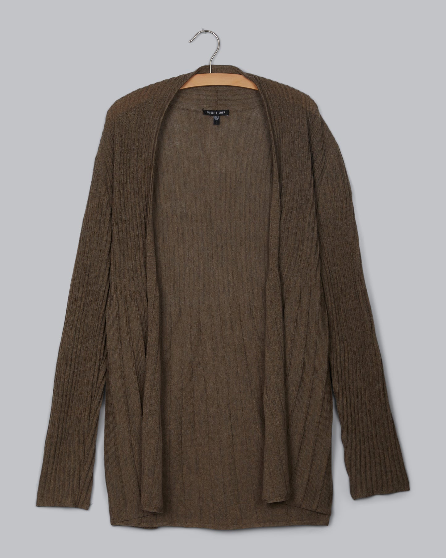 Washable Wool Rib Release Pleat Cardigan