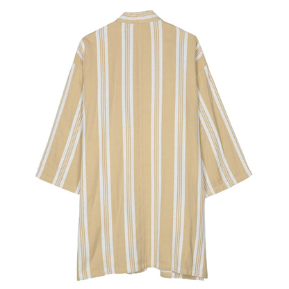 Striped Organic Cotton Doubleweave Coat