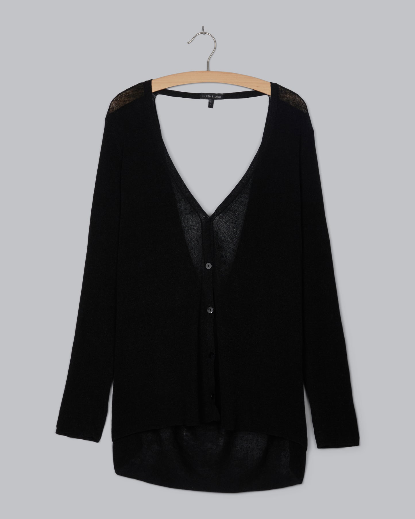 Polished Linen Rib Cardigan